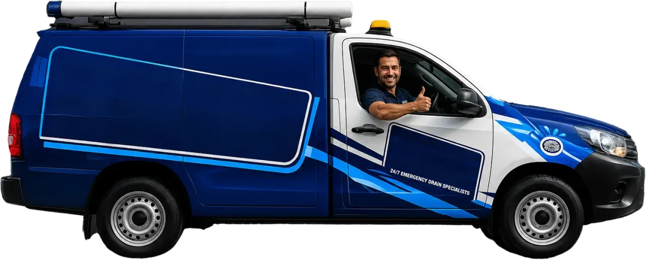 A licensed Burwood plumber heading out in the service van